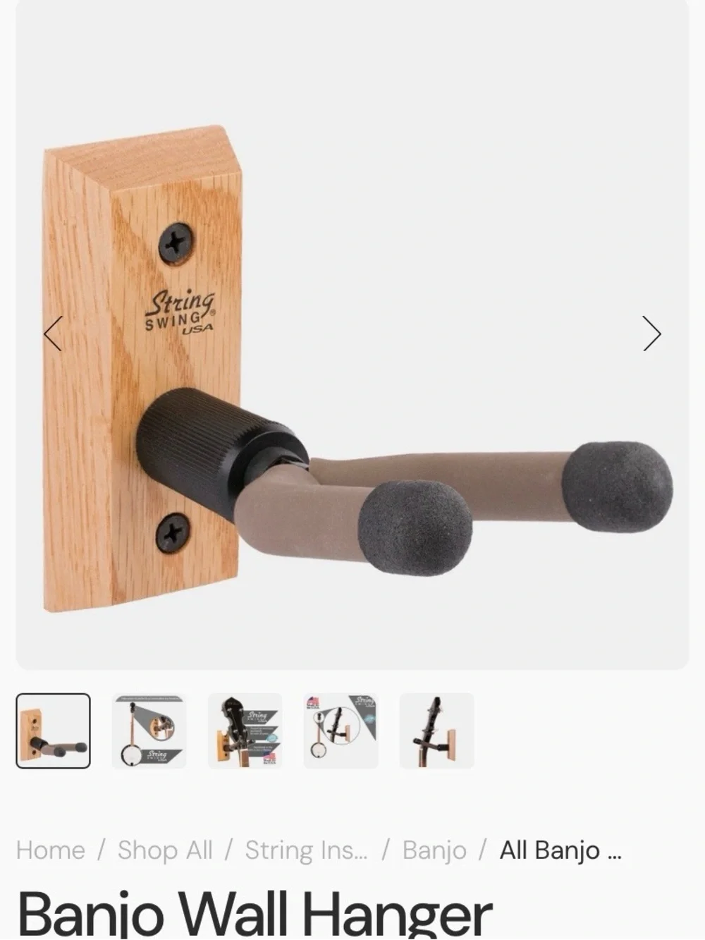 String Swing Oak Wall Hanger for Banjo? Or…